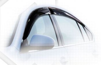 Дефлектора окон CA-Plastiс Mazda 6  GH (2007-2010) дорестайлинг лифтбэк (Classic полупрозрачный, Без хром.молдинга)