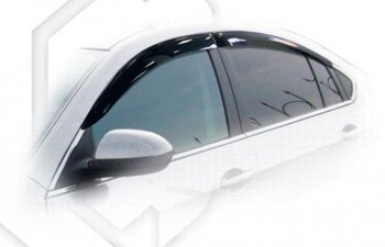 Дефлектора окон CA-Plastiс Mazda 6  GH (2007-2010) дорестайлинг седан (Classic полупрозрачный, Без хром.молдинга)