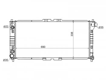 5 349 р. Радиатор двигателя (трубчатый, МКПП/АКПП) SAT Mazda Capella GF дорестайлинг седан (1997-1999)  с доставкой в г. Воронеж. Увеличить фотографию 1