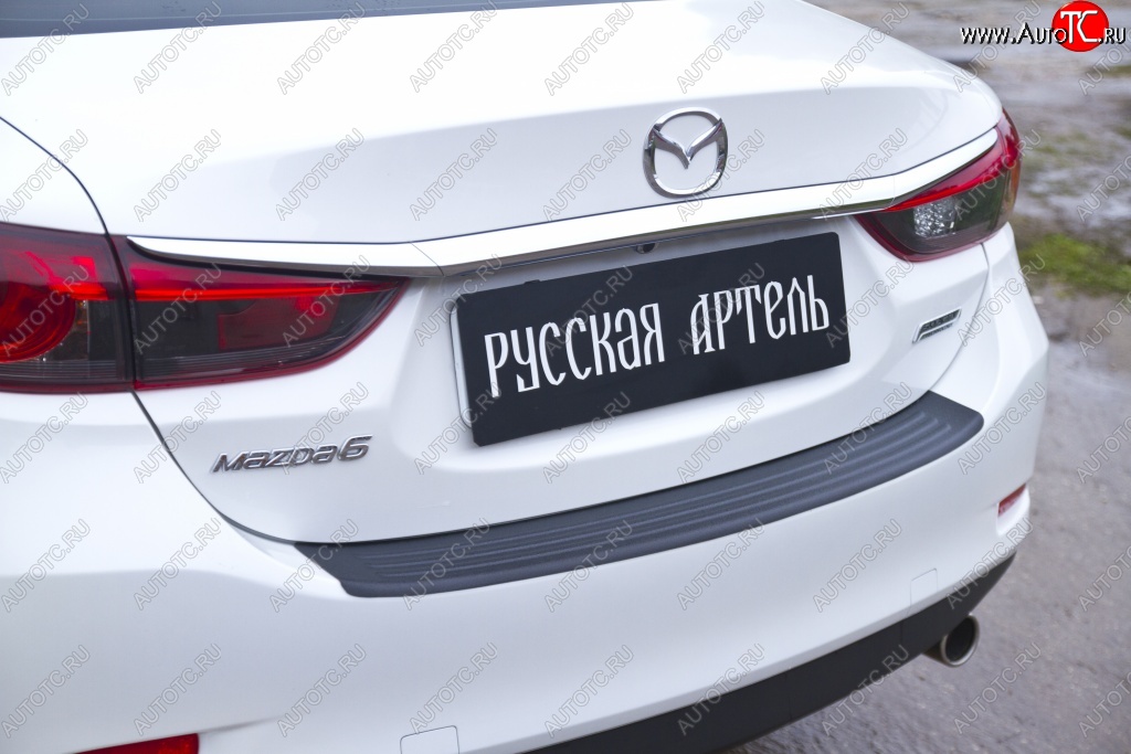 1 389 р. Накладка на задний бампер RA Mazda 6 GJ 1-ый рестайлинг седан (2015-2018)  с доставкой в г. Воронеж