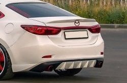 Диффузор заднего бампера Sport v4 Mazda 6 GJ 1-ый рестайлинг седан (2015-2018)