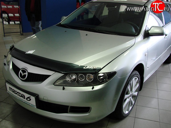 2 499 р. Дефлектор капота NovLine Mazda 6 GH дорестайлинг универсал (2007-2010)  с доставкой в г. Воронеж