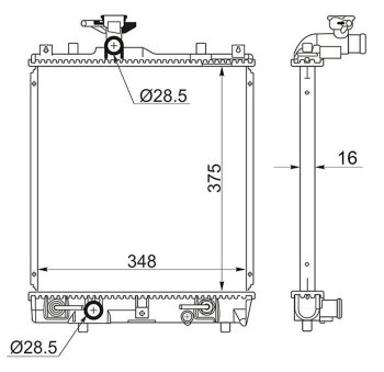 Радиатор двигателя SAT Suzuki Ignis (2003-2008)