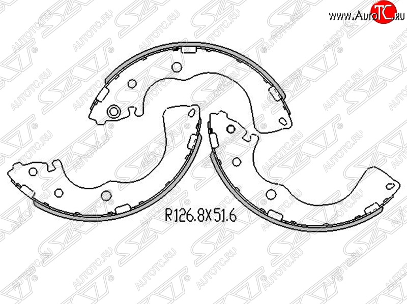1 579 р. Колодки тормозные SAT (задние)  Mazda MPV  LW (1999-2006) дорестайлинг, 1-ый рестайлинг, 2-ой рестайлинг  с доставкой в г. Воронеж