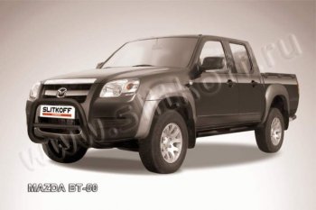 21 999 р. Кенгурятник d76 низкий Mazda BT-50 (2006-2011) (Цвет: серебристый)  с доставкой в г. Воронеж. Увеличить фотографию 1