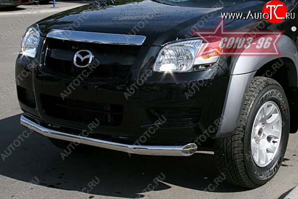 11 249 р. Защита переднего бампера одинарная Souz-96 (d76) Mazda BT-50 (2006-2011)  с доставкой в г. Воронеж