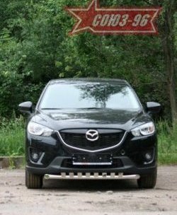 22 994 р. Защита переднего бампера с декоративными элементами (d60) Souz-96  Mazda CX-5  KE (2011-2017) дорестайлинг, рестайлинг  с доставкой в г. Воронеж. Увеличить фотографию 2