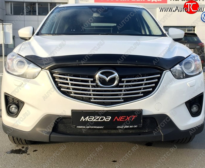3 299 р. Дефлектор капота SIM Mazda CX-5 KE дорестайлинг (2011-2014)  с доставкой в г. Воронеж