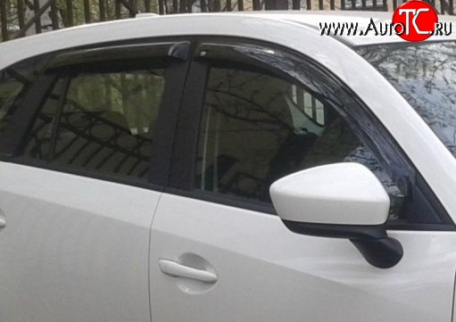 999 р. Комплект дефлекторов окон (ветровиков) 4 шт. Russtal Mazda CX-5 KE дорестайлинг (2011-2014)  с доставкой в г. Воронеж