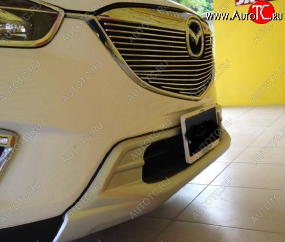 4 199 р. Накладка на передний бампер СТ v2 v2 v2 Mazda CX-5 KE дорестайлинг (2011-2014) (Неокрашенная)  с доставкой в г. Воронеж