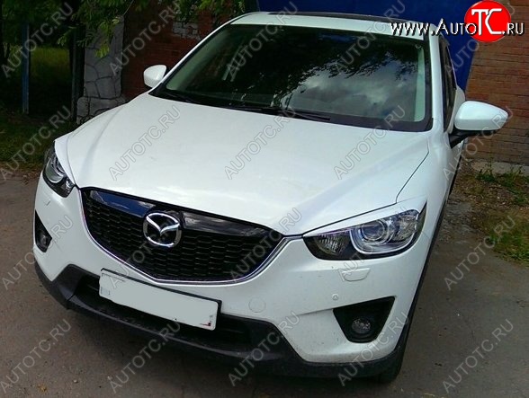 1 399 р. Реснички на фары CT v2  Mazda CX-5  KE (2011-2017) дорестайлинг, рестайлинг (Неокрашенные)  с доставкой в г. Воронеж