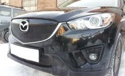 2 299 р. Нижняя сетка на бампер Russtal (черная) Mazda CX-5 KE дорестайлинг (2011-2014)  с доставкой в г. Воронеж. Увеличить фотографию 2
