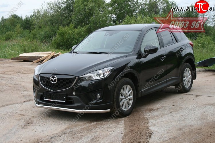 18 044 р. Защита переднего бампера одинарная Souz-96 Premium (d60)  Mazda CX-5  KE (2011-2017) дорестайлинг, рестайлинг  с доставкой в г. Воронеж