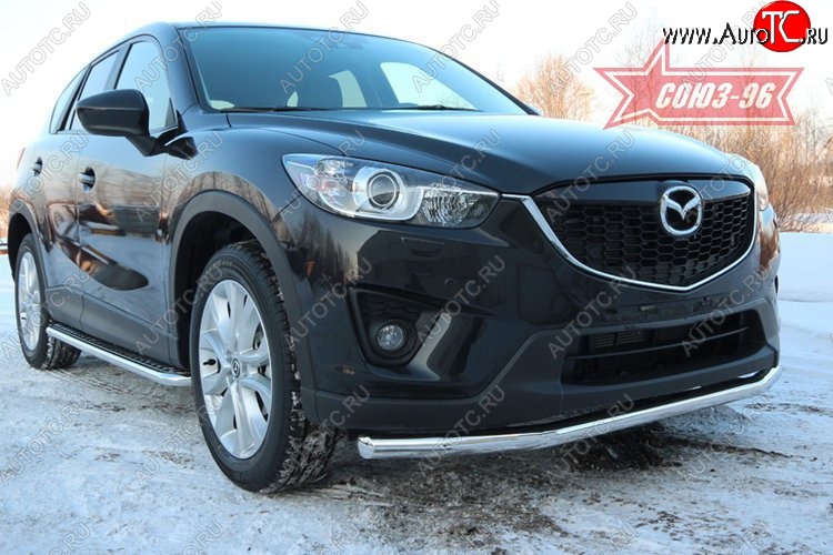 16 424 р. Защита переднего бампера одинарная Souz-96 (d60)  Mazda CX-5  KE (2011-2017) дорестайлинг, рестайлинг  с доставкой в г. Воронеж