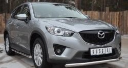 15 349 р. Одинарная защита переднего бампера диаметром 63 мм SLITKOFF Mazda CX-5 KE дорестайлинг (2011-2014)  с доставкой в г. Воронеж. Увеличить фотографию 4