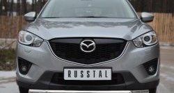 15 349 р. Одинарная защита переднего бампера диаметром 63 мм SLITKOFF  Mazda CX-5  KE (2011-2017) дорестайлинг, рестайлинг  с доставкой в г. Воронеж. Увеличить фотографию 1