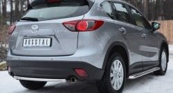 11 549 р. Одинарная защита заднего бампера из трубы диаметром 42 мм SLITKOFF Mazda CX-5 KE дорестайлинг (2011-2014)  с доставкой в г. Воронеж. Увеличить фотографию 4