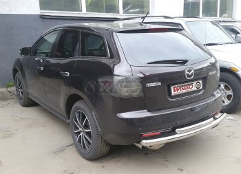 5 199 р. Защита заднего бампера WINBO (двойная труба, нержавейка)  Mazda CX-7  ER (2006-2012) дорестайлинг, рестайлинг  с доставкой в г. Воронеж. Увеличить фотографию 1