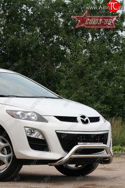 14 039 р. Защита переднего бампера Souz-96 (d60) Mazda CX-7 ER рестайлинг (2010-2012)  с доставкой в г. Воронеж