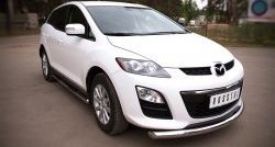 15 349 р. Одинарная защита переднего бампера диаметром 76 мм SLITKOFF Mazda CX-7 ER рестайлинг (2010-2012)  с доставкой в г. Воронеж. Увеличить фотографию 4