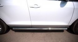 70 999 р. Защита порогов из круглой трубы диаметром 63 мм Russtal Mazda CX-7 ER рестайлинг (2010-2012) (Защита порогов с со скосами на торцах (вариант 1))  с доставкой в г. Воронеж. Увеличить фотографию 3