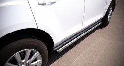 70 999 р. Защита порогов из круглой трубы диаметром 63 мм Russtal Mazda CX-7 ER рестайлинг (2010-2012) (Защита порогов с со скосами на торцах (вариант 1))  с доставкой в г. Воронеж. Увеличить фотографию 5