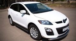 70 999 р. Защита порогов из круглой трубы диаметром 63 мм Russtal Mazda CX-7 ER рестайлинг (2010-2012) (Защита порогов с со скосами на торцах (вариант 1))  с доставкой в г. Воронеж. Увеличить фотографию 6