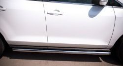 70 999 р. Защита порогов из круглой трубы диаметром 63 мм Russtal Mazda CX-7 ER рестайлинг (2010-2012) (Защита порогов с со скосами на торцах (вариант 1))  с доставкой в г. Воронеж. Увеличить фотографию 7