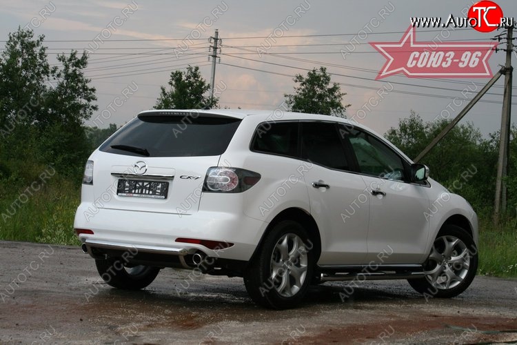 12 059 р. Защита заднего бампера Souz-96 (d60) Mazda CX-7 ER рестайлинг (2010-2012)  с доставкой в г. Воронеж