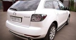 18 549 р. Защита заднего бампера (Ø75x42 мм, нержавейка) Russtal  Mazda CX-7  ER (2010-2012) рестайлинг  с доставкой в г. Воронеж. Увеличить фотографию 4