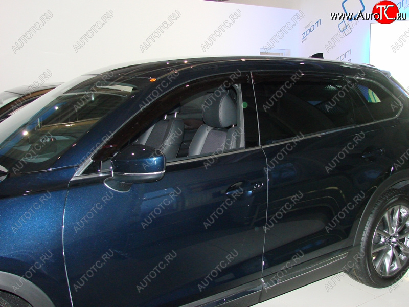 4 499 р. Дефлектора окон SIM  Mazda CX-9  TB (2007-2015) дорестайлинг, 1-ый рестайлинг, 2-ой рестайлинг  с доставкой в г. Воронеж