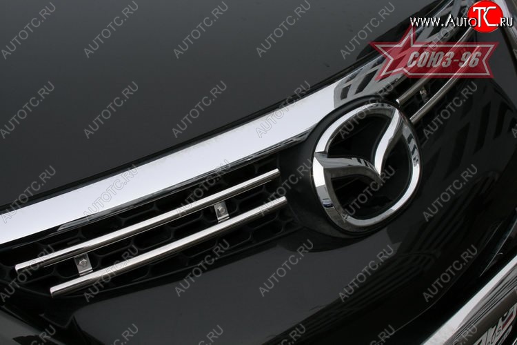 7 109 р. Декоративные элементы решетки радиатора Souz-96 (d16) Mazda CX-9 TB дорестайлинг (2007-2009)  с доставкой в г. Воронеж