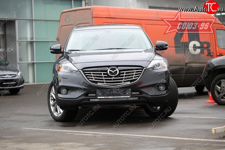 8 819 р. Декоративный элемент решетки радиатора Souz-96 (d16) Mazda CX-9 TB дорестайлинг (2007-2009)  с доставкой в г. Воронеж