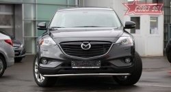 16 199 р. Защита переднего бампера одинарная Souz-96 Premium Long (d42)  Mazda CX-9  TB (2012-2015) 2-ой рестайлинг  с доставкой в г. Воронеж. Увеличить фотографию 2