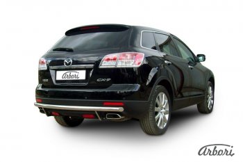 18 999 р. Защита заднего бампера Arbori (нержавейка, 1 труба d57 mm).  Mazda CX-9  TB (2007-2009) дорестайлинг  с доставкой в г. Воронеж. Увеличить фотографию 2