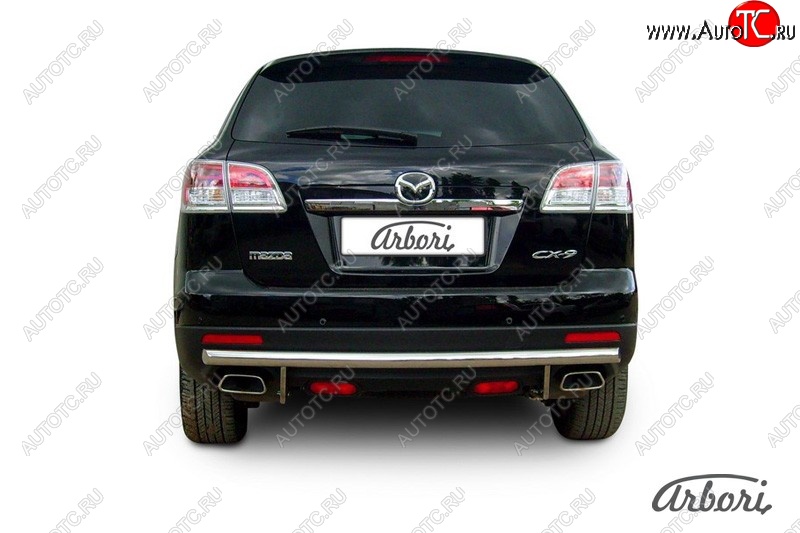18 999 р. Защита заднего бампера Arbori (нержавейка, 1 труба d57 mm).  Mazda CX-9  TB (2007-2009) дорестайлинг  с доставкой в г. Воронеж