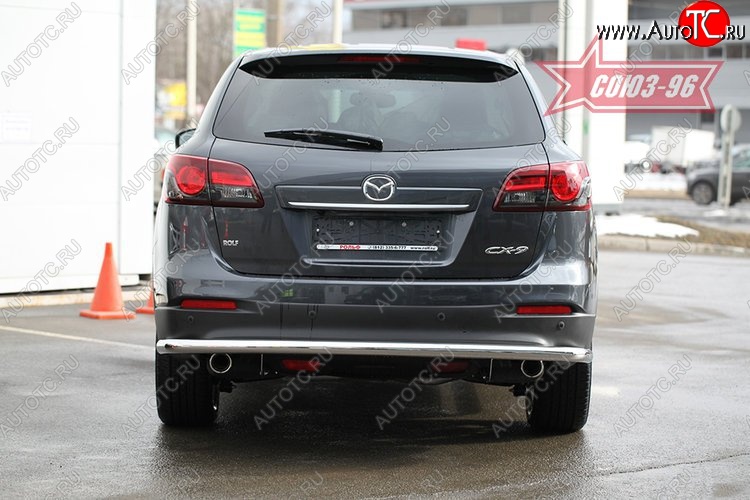 15 029 р. Защита заднего бампера рестайлинг Souz-96 (d60)  Mazda CX-9  TB (2007-2009) дорестайлинг  с доставкой в г. Воронеж