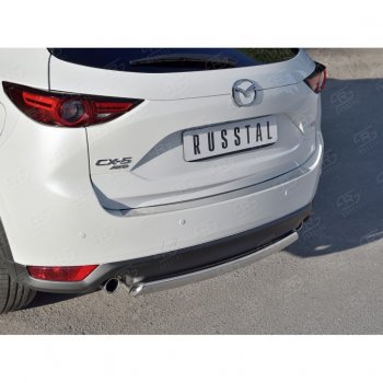 1 759 р. Накладка на задний бампер Russtal (лист) Mazda CX-5 KF (2016-2025)  с доставкой в г. Воронеж. Увеличить фотографию 3