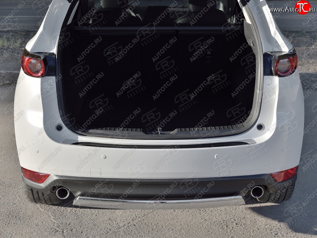 1 759 р. Накладка на задний бампер Russtal (лист) Mazda CX-5 KF (2016-2025)  с доставкой в г. Воронеж