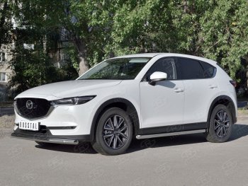 16 899 р. Одинарная защита переднего бампера SLITKOFF диаметром 63 мм Mazda CX-5 KF (2016-2025)  с доставкой в г. Воронеж. Увеличить фотографию 1