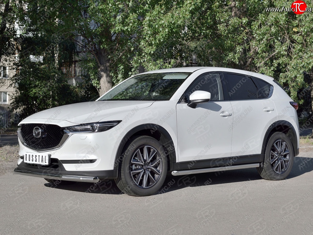 16 899 р. Одинарная защита переднего бампера SLITKOFF диаметром 63 мм Mazda CX-5 KF (2016-2025)  с доставкой в г. Воронеж