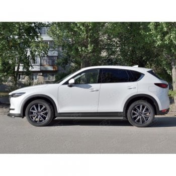 19 999 р. Защита порогов из круглой трубы диаметром 63 мм SLITKOFF v3  Mazda CX-5  KF (2016-2025)  с доставкой в г. Воронеж. Увеличить фотографию 2