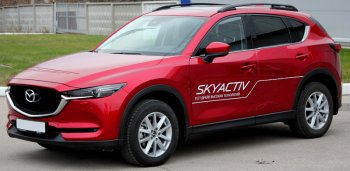 7 999 р. Рейлинги крыши АПС  Mazda CX-5  KF (2016-2025) (Серебристые без поперечин )  с доставкой в г. Воронеж. Увеличить фотографию 4