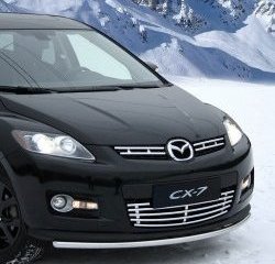 4 724 р. Декоративные вставки решетки радиатора Novline (d10 мм) Mazda CX-7 ER дорестайлинг (2006-2010)  с доставкой в г. Воронеж. Увеличить фотографию 1