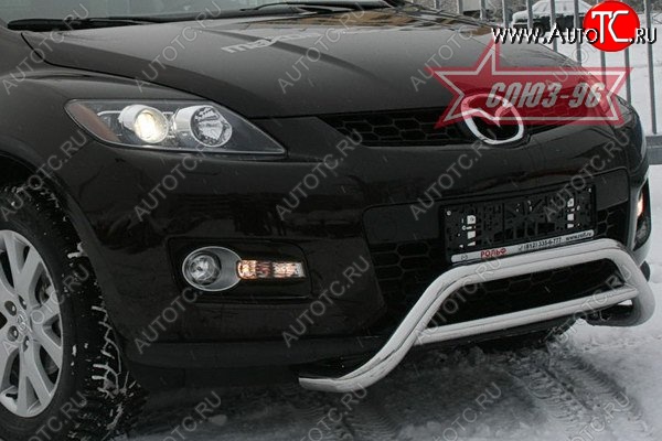 13 409 р. Защита переднего бампера Souz-96 (d60) Mazda CX-7 ER дорестайлинг (2006-2010)  с доставкой в г. Воронеж