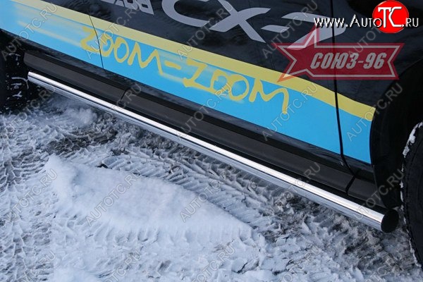 12 149 р. Защита порогов Souz-96 (d60) Mazda CX-7 ER дорестайлинг (2006-2010)  с доставкой в г. Воронеж