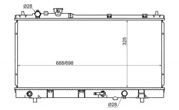 5 749 р. Радиатор двигателя SAT (пластинчатый, МКПП/АКПП) Mazda 323/Familia седан BJ дорестайлинг (1998-2000)  с доставкой в г. Воронеж. Увеличить фотографию 1