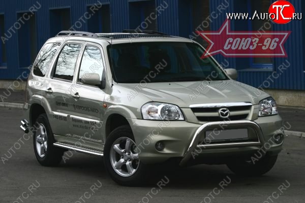 19 718 р. Защита переднего бампера Souz-96 (d76)  Mazda Tribute (2008-2011)  рестайлинг  с доставкой в г. Воронеж
