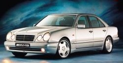 4 499 р. Комплект порогов AMG E45 Mercedes-Benz E-Class W210 дорестайлинг седан (1996-1999) (Неокрашенные)  с доставкой в г. Воронеж. Увеличить фотографию 2