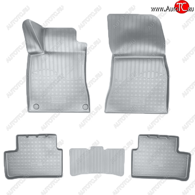 3 169 р. Коврики салонные Noplast (3D)  Mercedes-Benz A class  W177 - CLA class  C118 (Серые)  с доставкой в г. Воронеж